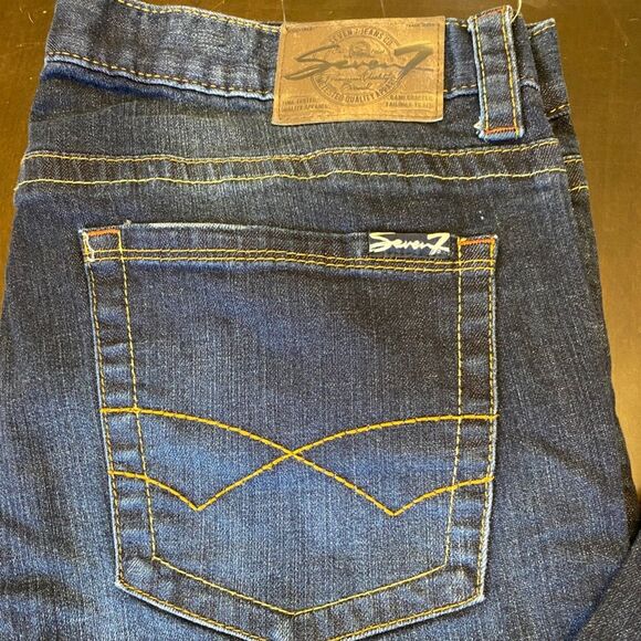 Seven7 Straight Dark Wash Jeans Size 36x30 Great Condition! - Picture 6 of 7